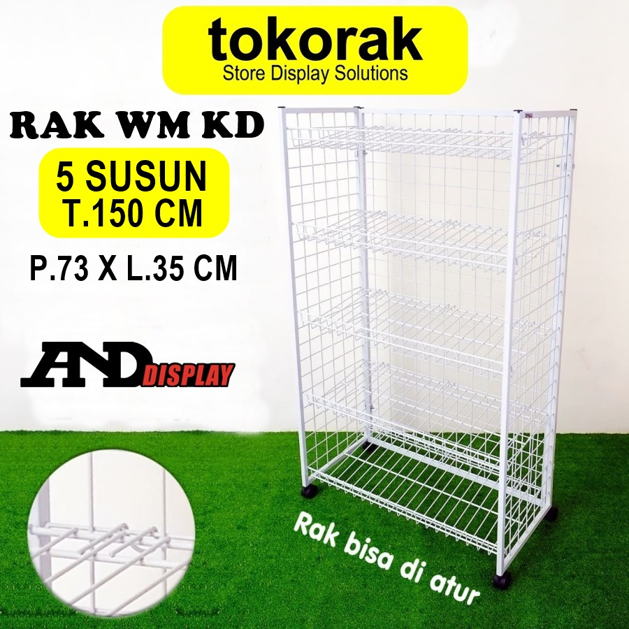 Jual RAK KERANJANG ROTI WM KD 5SSN T.150CM PTH TEMPAT SNACK SERBAGUNA ...