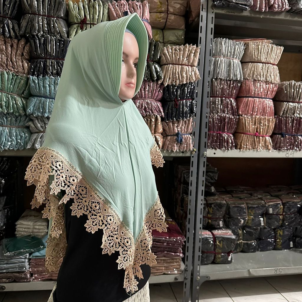 Jual Jilbab Instan Premium Hijab Mirza Mix Renda Ori Zain Collection ...