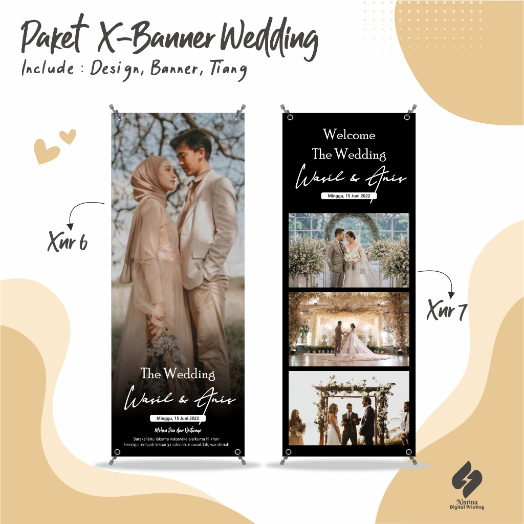 Jual Banner Wedding X Banner Pernikahan Custom Spanduk Wedding Termurah