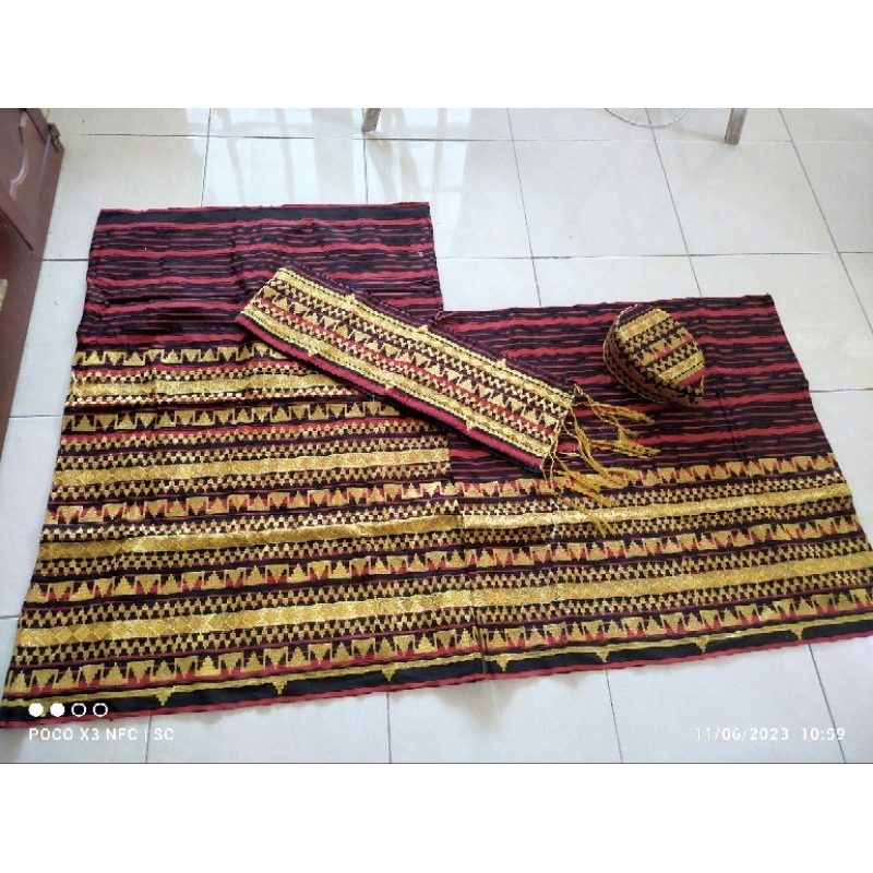 Jual Pakaian Adat Lampung Sarung Kain Tradisional Bordir Tapis Lampung Motif Abung Shopee