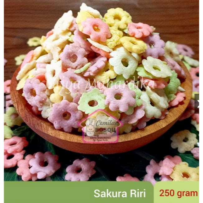 Jual SAKURA RIRI 250gr AJISAN WARNA 250gr Riry ribut snack kiloan ...