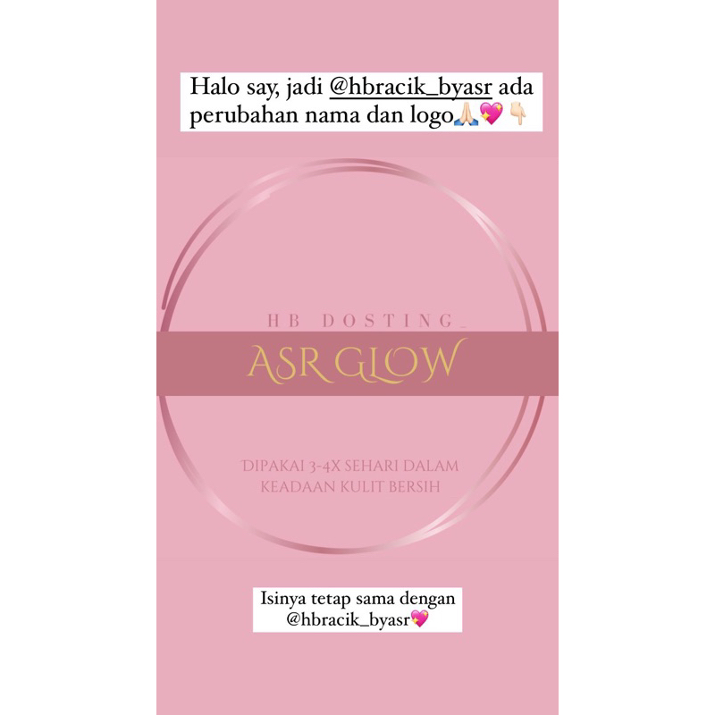 Jual NEW FORMULA HB Dosting ASR GLOW 250 ML (BACA DESKRIPSI) | Shopee ...