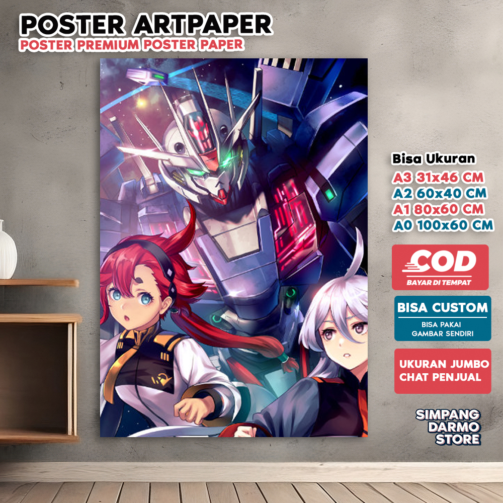 Jual Poster Anime Mobile Suit Gundam The Witch From Mercury Kualitas HD