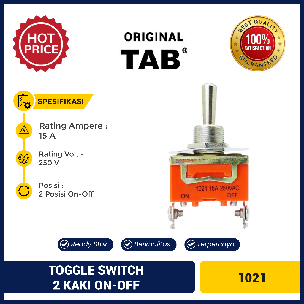 Jual Toggle Switch 2 Kaki On-Off 1021 TAB | Shopee Indonesia