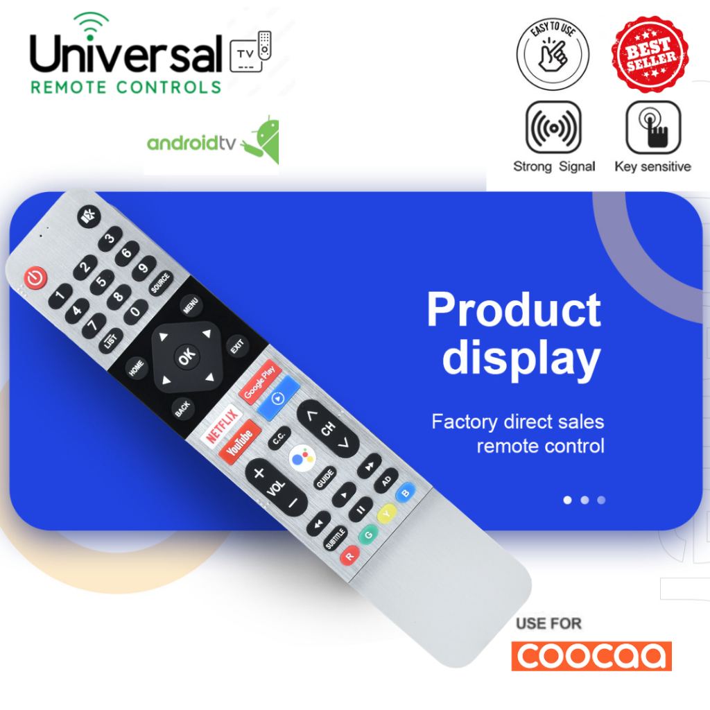Jual REMOTE SMART TV COOCAA ANDROID UNIVERSAL 32 - 55 INCH RM465TR ...