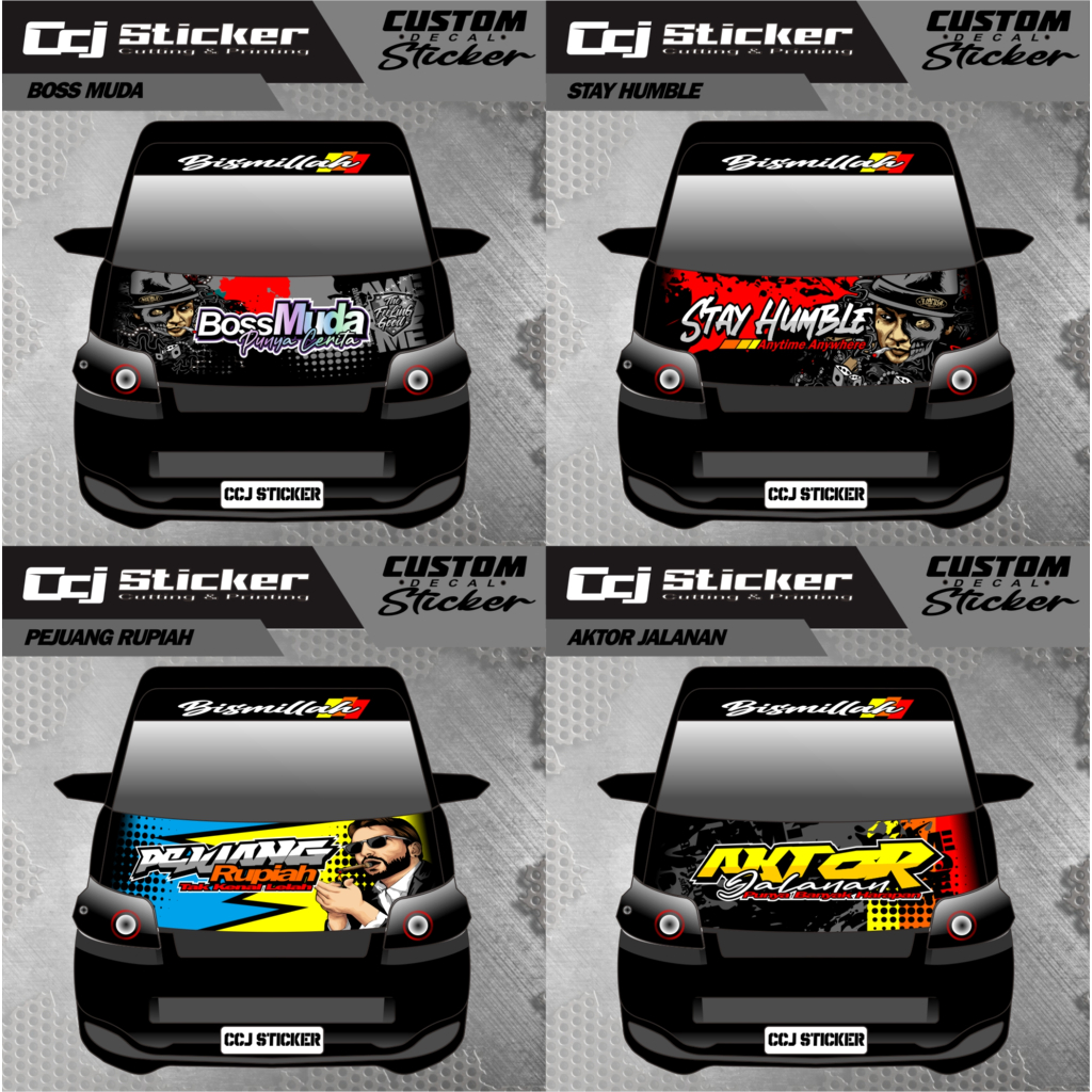 Jual Stiker decal kabin GRANMAX free sticker kaca atas (BISA REQUEST ...