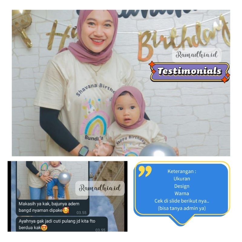 Jual Kaos Custome Anak Lengan Pendek Panjang / Baju Ulangtahun