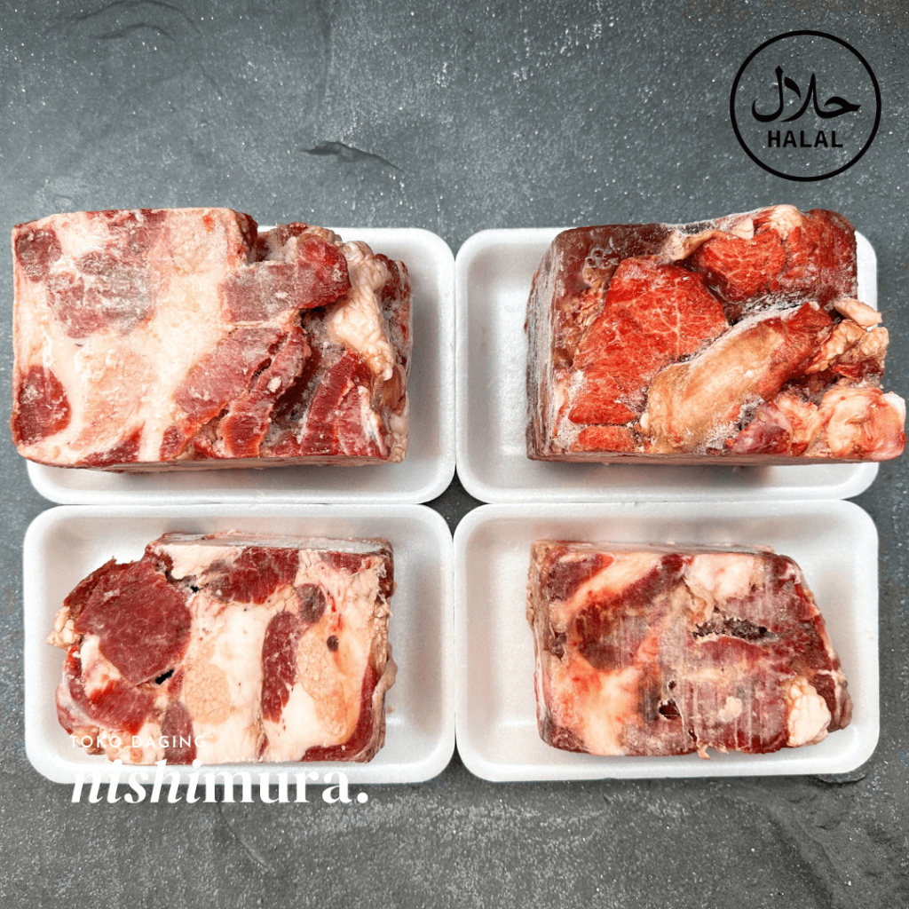 Jual Tetelan Sapi 1kg Daging Gajih Frozen - Beef Trimming untuk