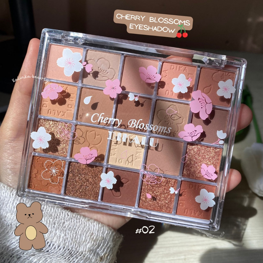 Jual Eyeshadow Cherry Blossom Glitter Matte Eyeshadow Warna Nude Eyeshadow Palette Original