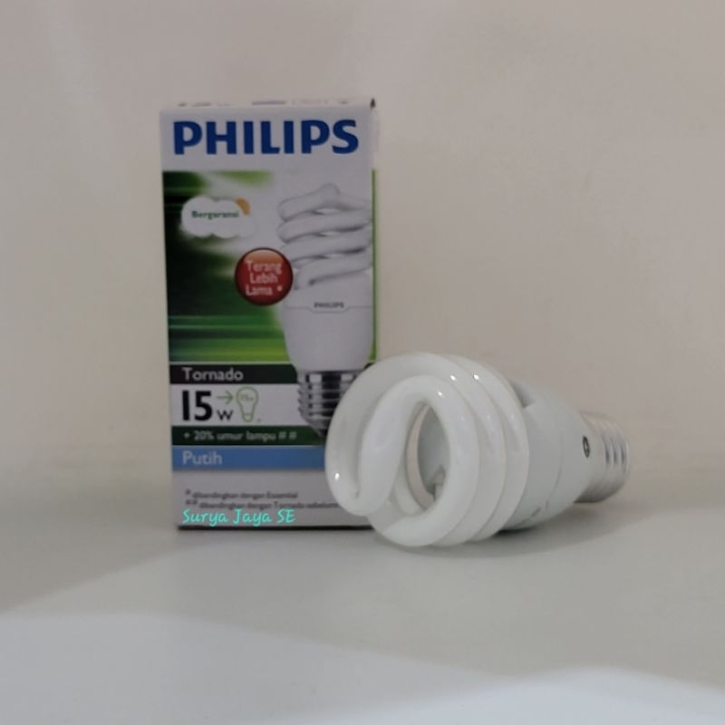 Jual Lampu Philips Tornado Ulir Spiral Watt Cahaya Putih Shopee Indonesia