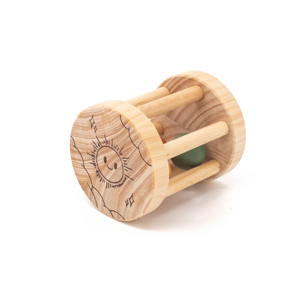 Jual Millo Kids Cylinder Rolling Drum Wooden Toys Mainan Kayu Edukasi