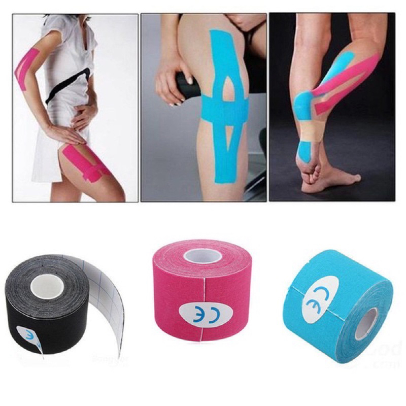Jual Kanesio Tape Plaster Terapi Cedera Otot / Tapping Kinesiology Tape ...