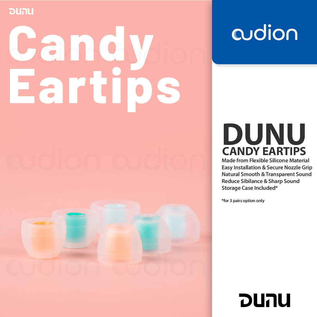Jual DUNU CANDY Flexible Silicone Eartips Comfort Secure Grip for IEM ...