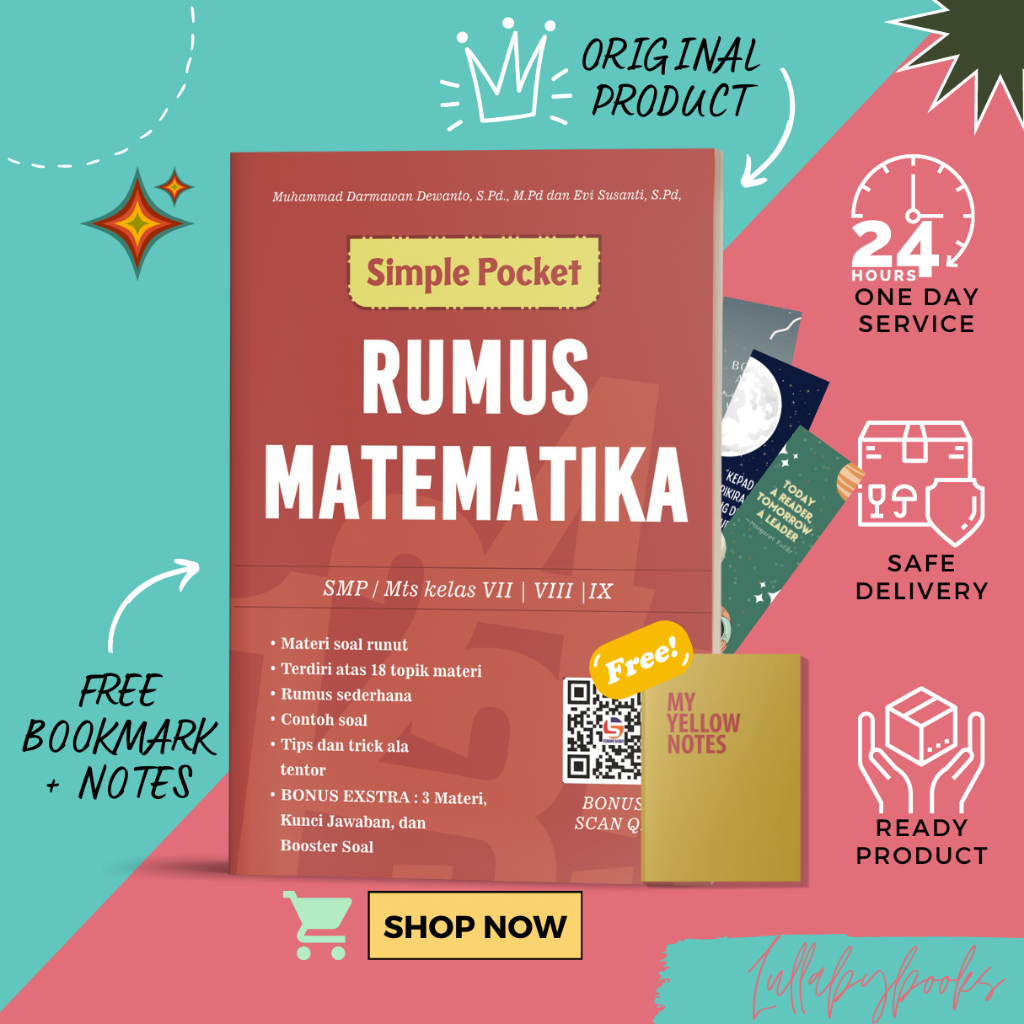 Jual Buku Belajar Rumus Matematika Smp Simple Pocket Rumus Matematika