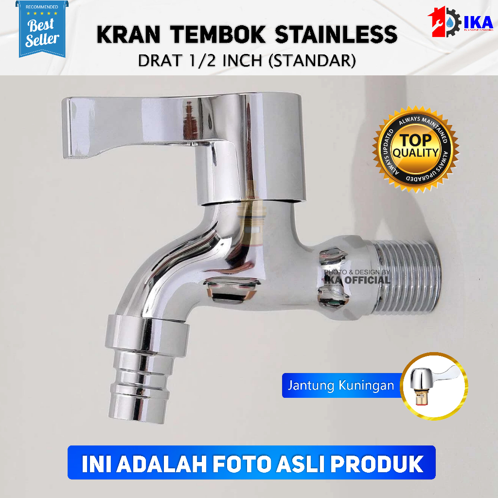 Jual Keran Air Tembok Stainless Abs Kran Taman Mesin Cuci