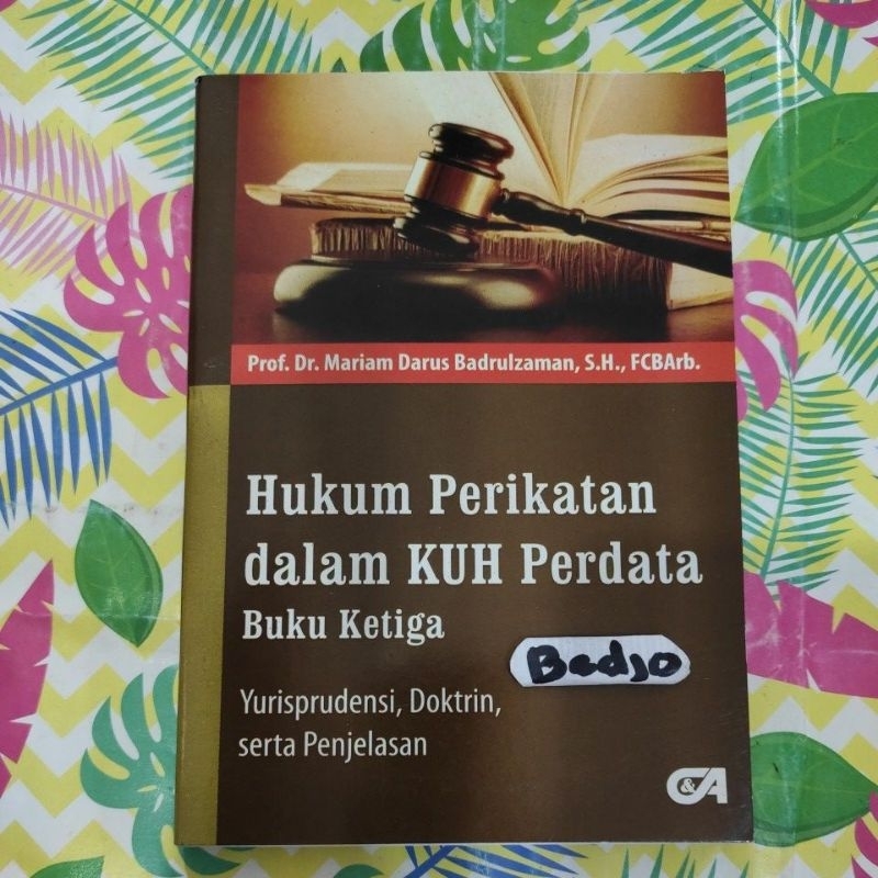 Jual Hukum Perikatan Dalam KUH Perdata Buku Ke Tiga Yurisprudensi ...