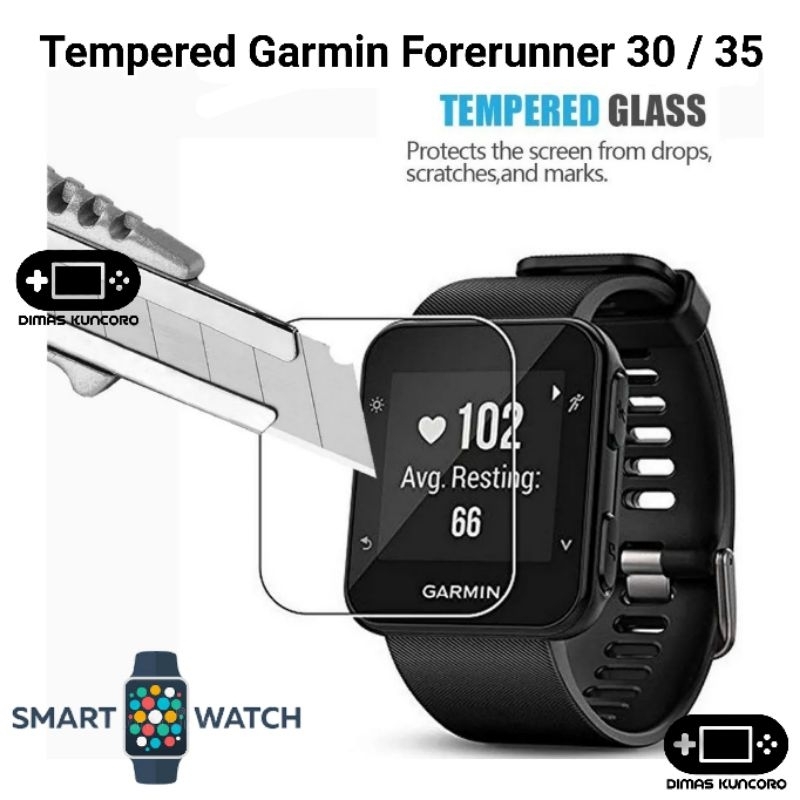 Tempered Garmin Forerunner 30 35 Antigores Screen Protector Glass Pelindung Layar