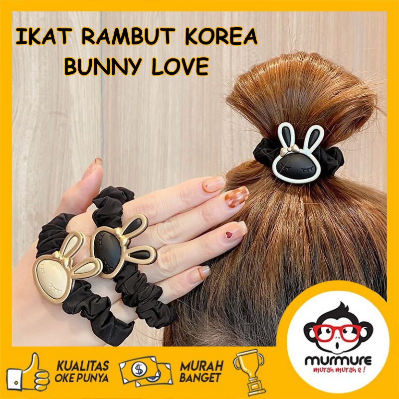 Jual MURMURE I IKAT RAMBUT KOREA BUNNY LOVE GOLD SILVER BLACK | Shopee ...