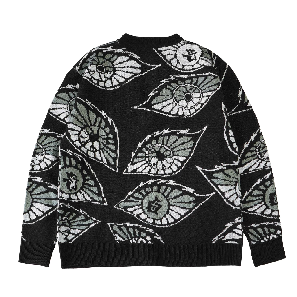 Knitwear Cardigan Anime Demon Slayer KOKUSHIBO yang Stylish dan Nyaman