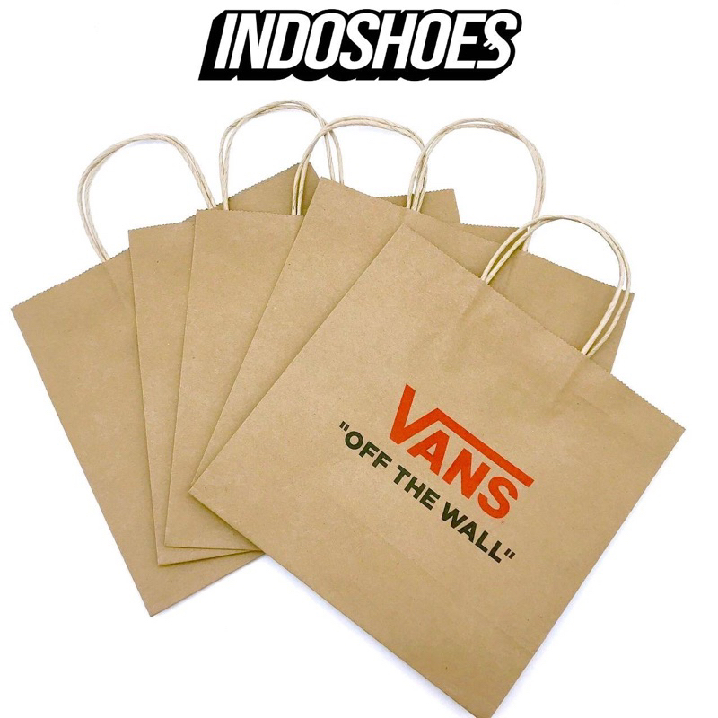 Jual Paper bag vans original paper bag vans coklat tote bag vans Shopee Indonesia