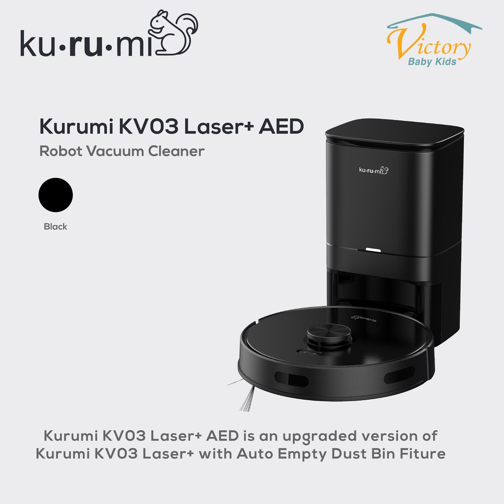 Jual Kurumi KV 03 Laser+ Robot Vacuum Cleaner with Auto Empty Dustbin Shopee Indonesia