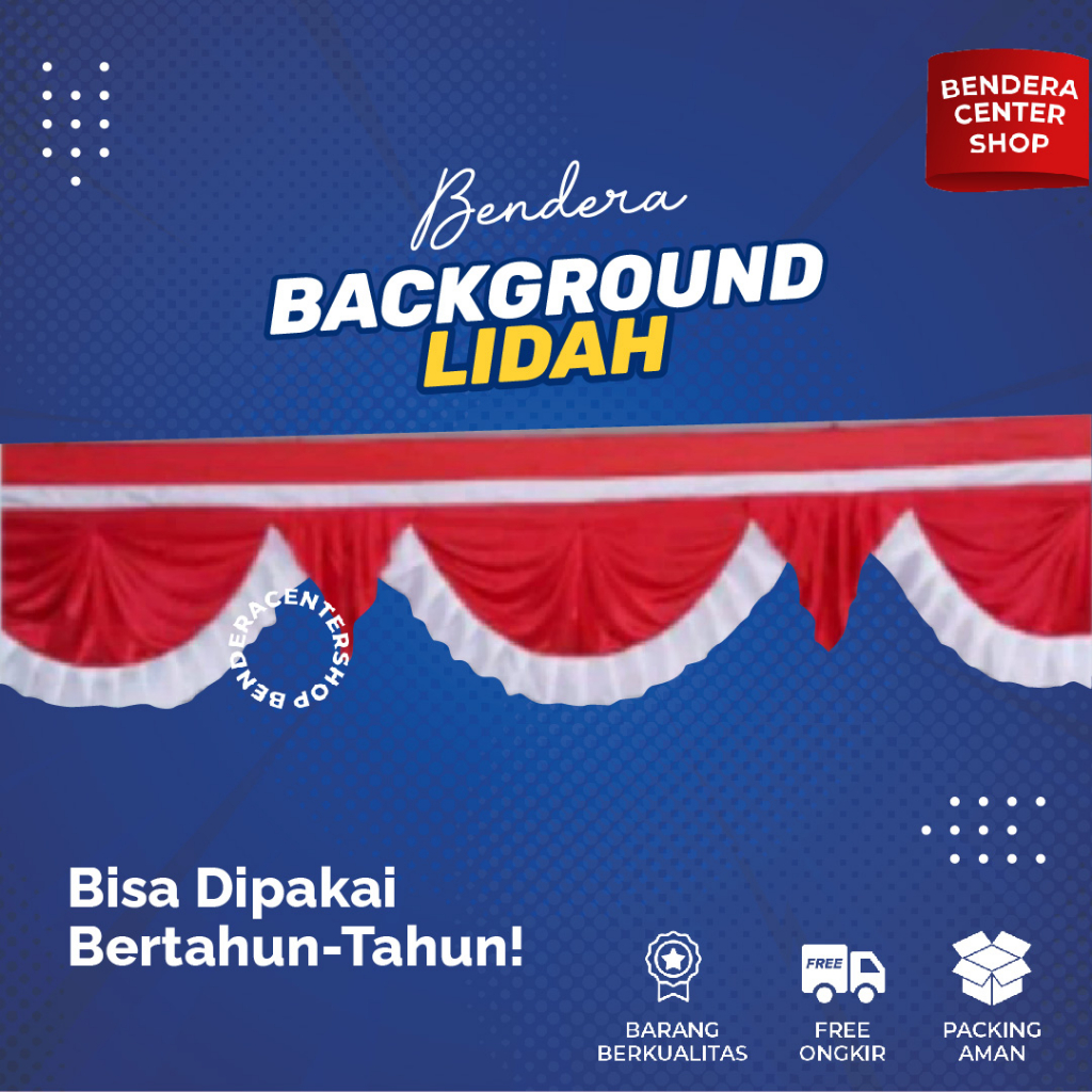 Jual Bendera Merah Putih Gelombang Hias Panggung Indonesia Background Lidah Untuk Festival Dan