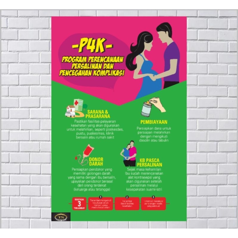 Jual Poster Kebidanan P4K = Program Perencanaan Persalinan dan ...