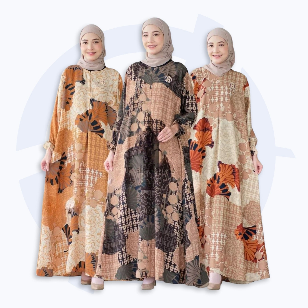 Jual Baju Gamis Wanita Pesta Mewah Elegan Dress Satin Silk Motif Batik  Modern Muslim Kekinian LD 110 AFAZ | Shopee Indonesia