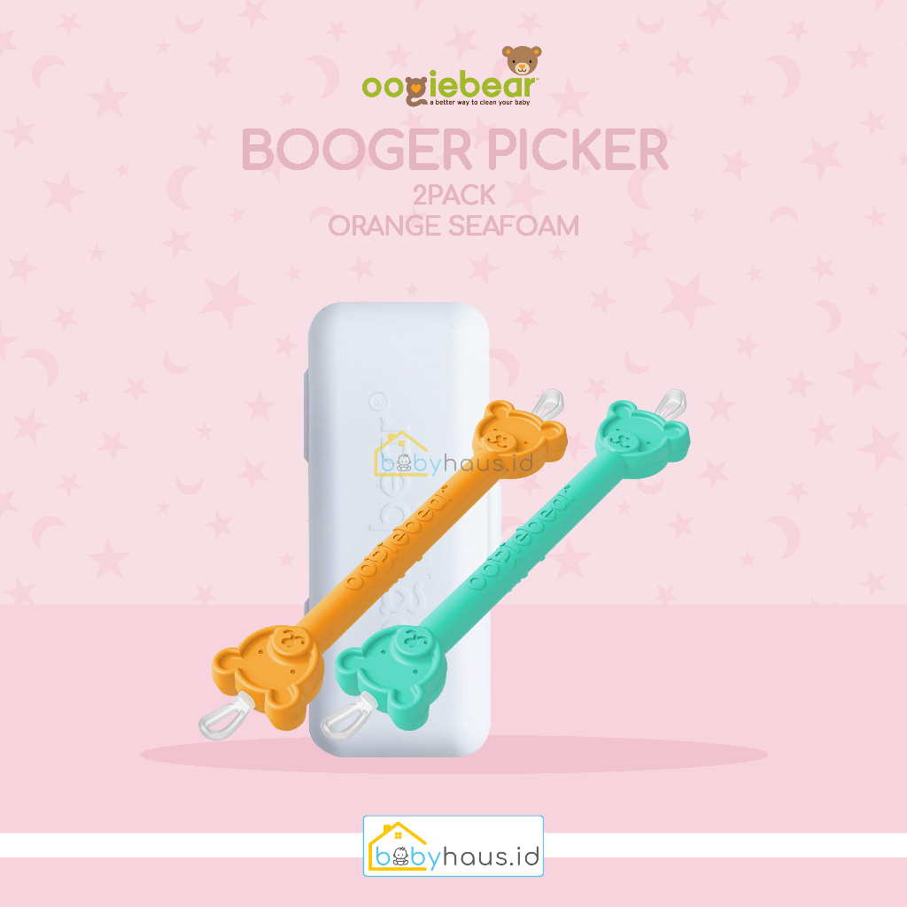 Oogiebear 2-Pack Booger Picker Orange and Seafoam