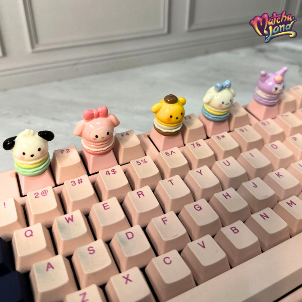 Jual Sanrio Macaron Keycaps Mechanical Keyboard ; artisan custom cute ...