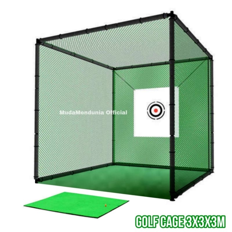 Jual Driving Golf Cage 3x3x3m Home Golf Training Golf Fullset Shopee