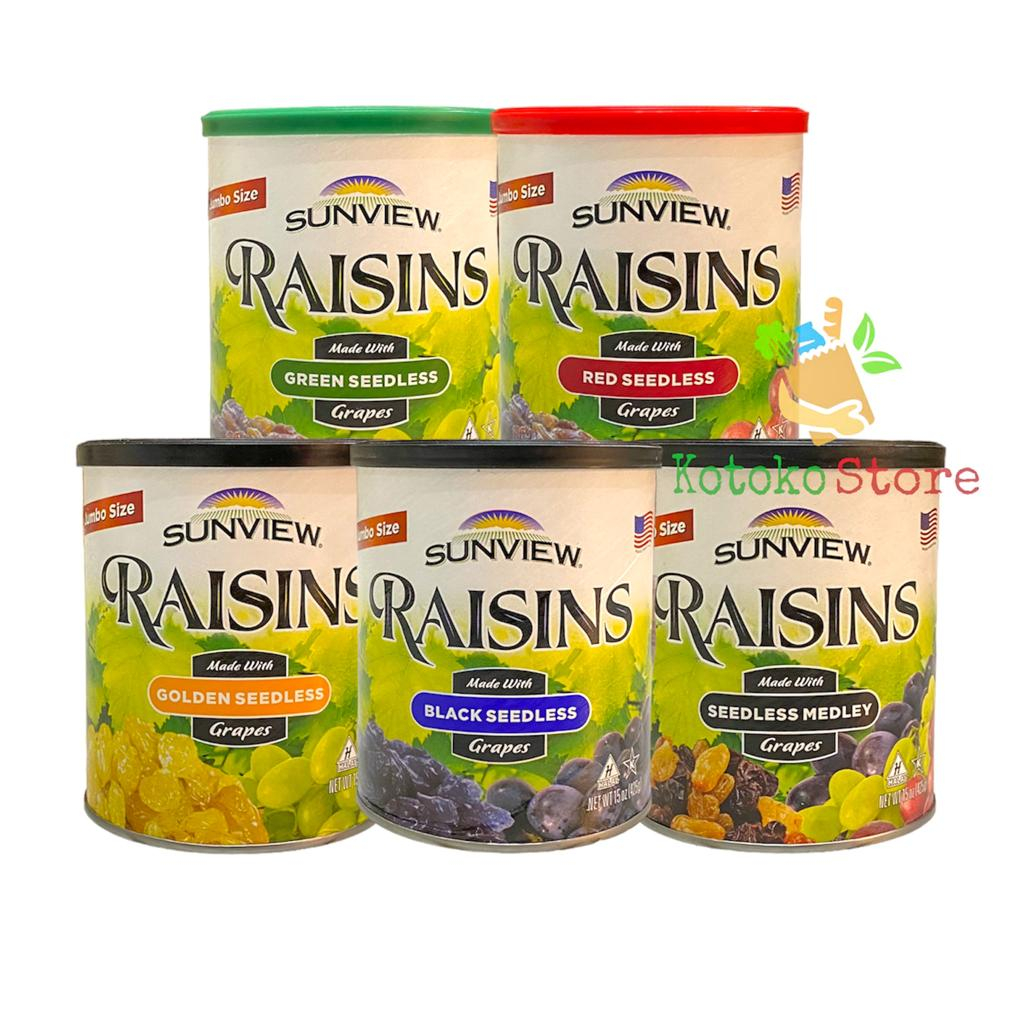 Jual Sunview Raisins Seedless / Kismis Import Raisin Jumbo Black Medley