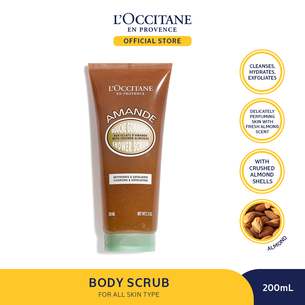 jual-l-occitane-almond-shower-scrub-200ml-sabun-mandi-scrub-tubuh
