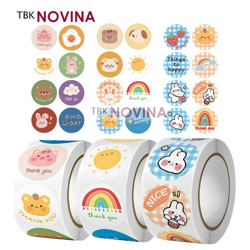 Jual [STIKER CUTE 10 pcs ] STIKER THANK YOU CUTE LUCU / STIKER LABEL