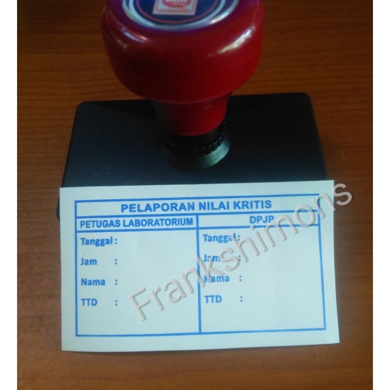 Jual STEMPEL PELAPORAN NILAI KRITIS 4,3x7,8 Cm | Shopee Indonesia