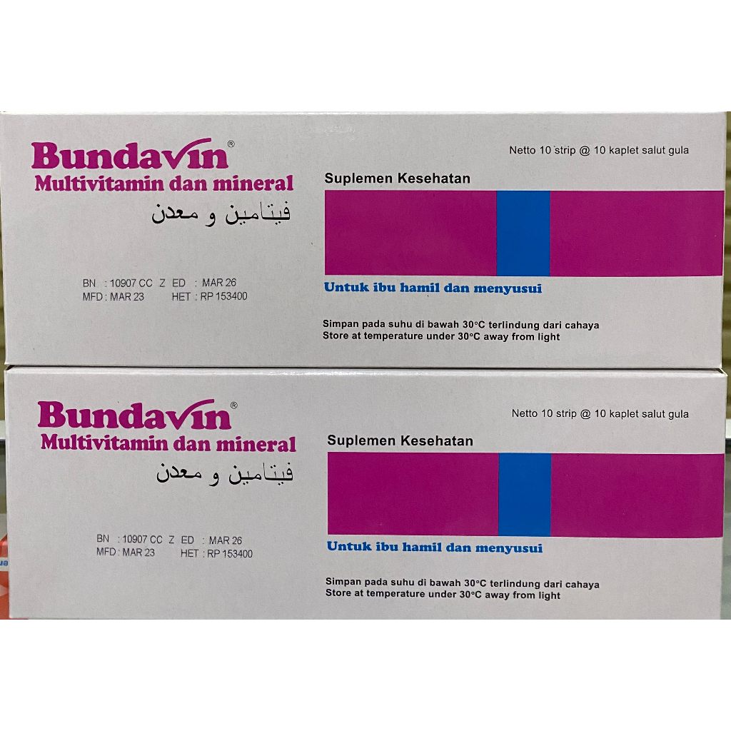 Jual BUNDAVIN BOX 100 KAPLET | Shopee Indonesia