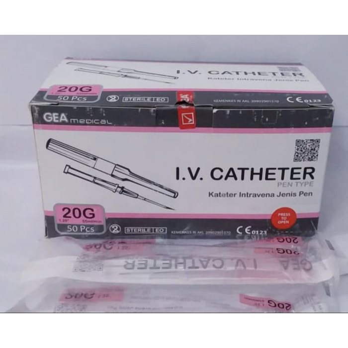 Jual GEA I.V Catheter Penlike - Jarum Infus - Kateter Penlike - 20G ...