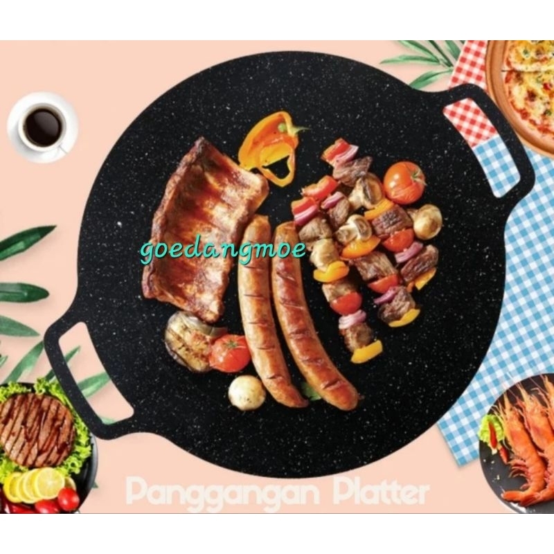 Jual Wajan panggangan BBQ Platter Grill pan korea 34cm 36cm 38cm