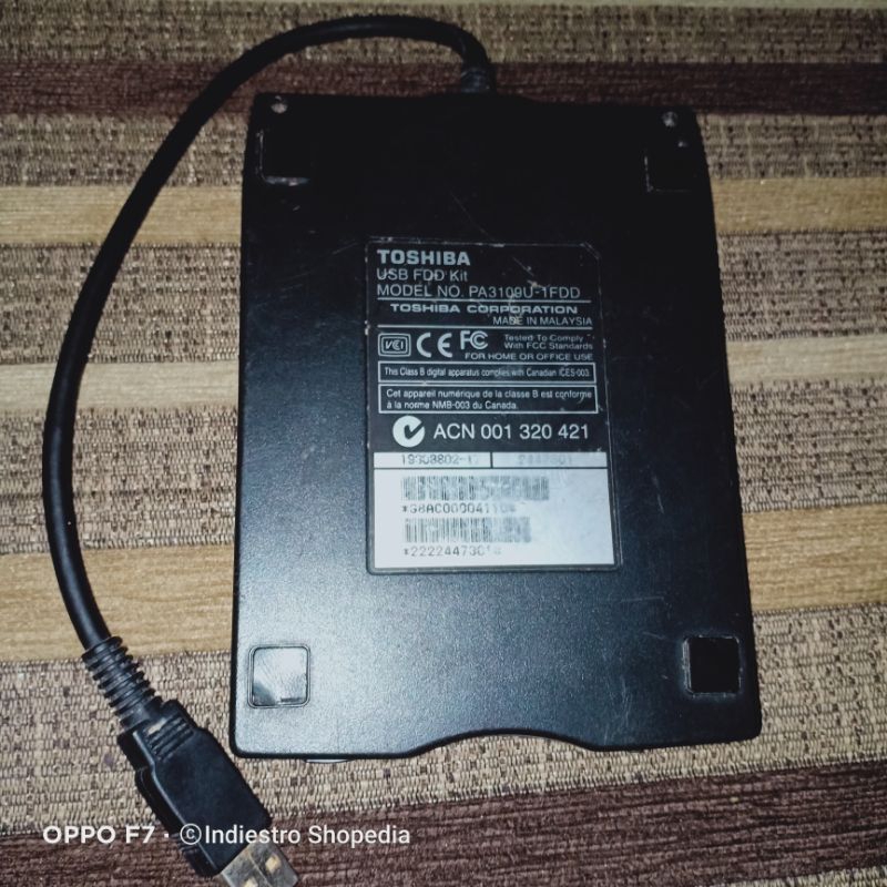Jual Toshiba USB FDD Kit PA3109U-1FDD Floppy Disk Reader Drive 3.5 ...