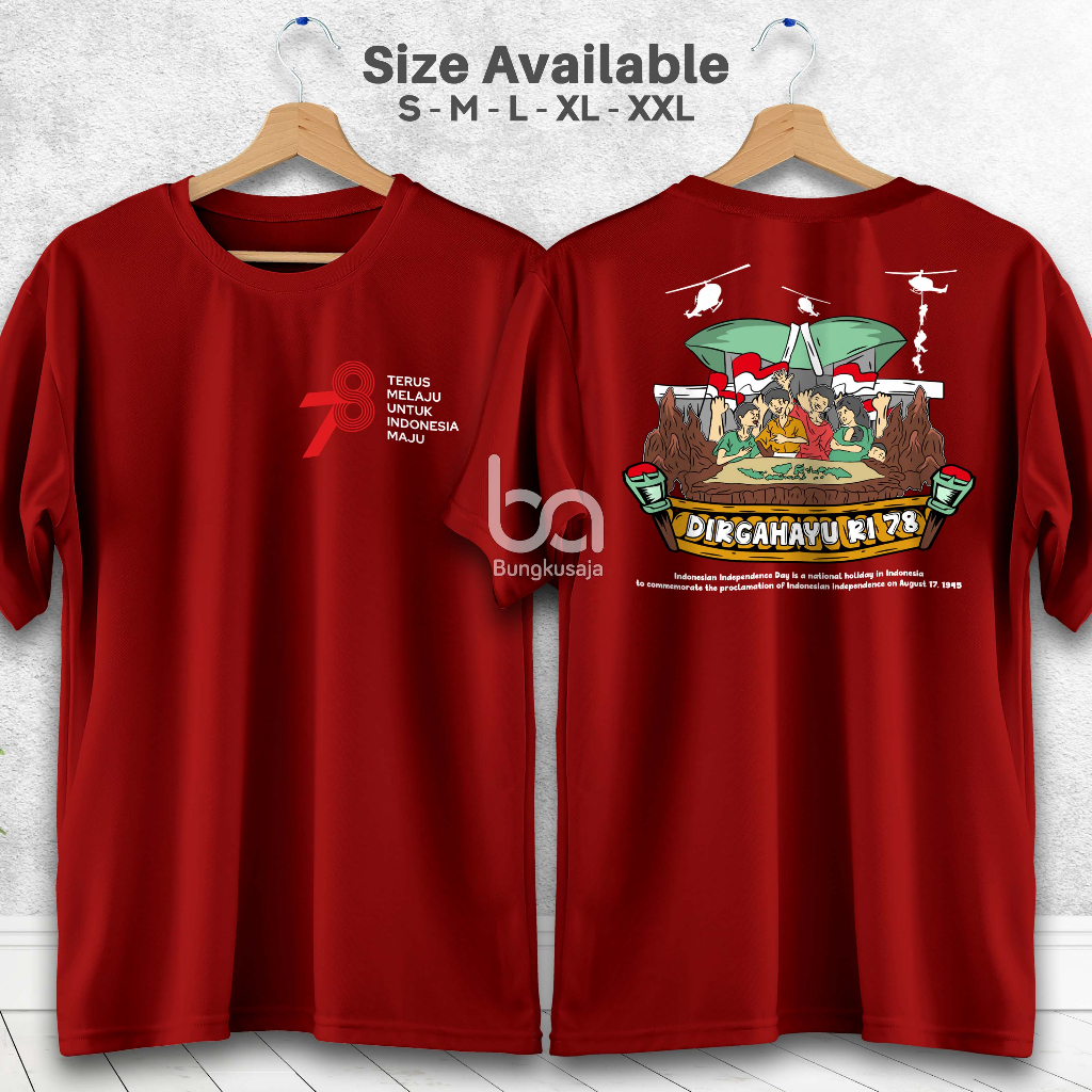 Jual Kaos Hut Ri 78 Kemerdekaan Dirgahayu Indonesia Baju Panitia