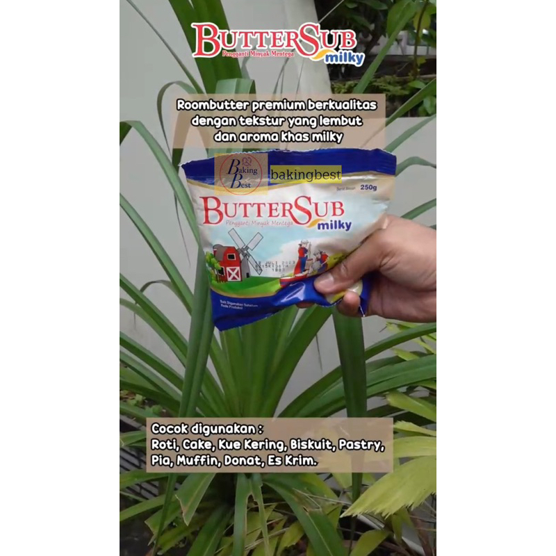 Jual Buttersub Milky Butter Sachet 250 gr Halal BPOM RI . Cocok untuk ...