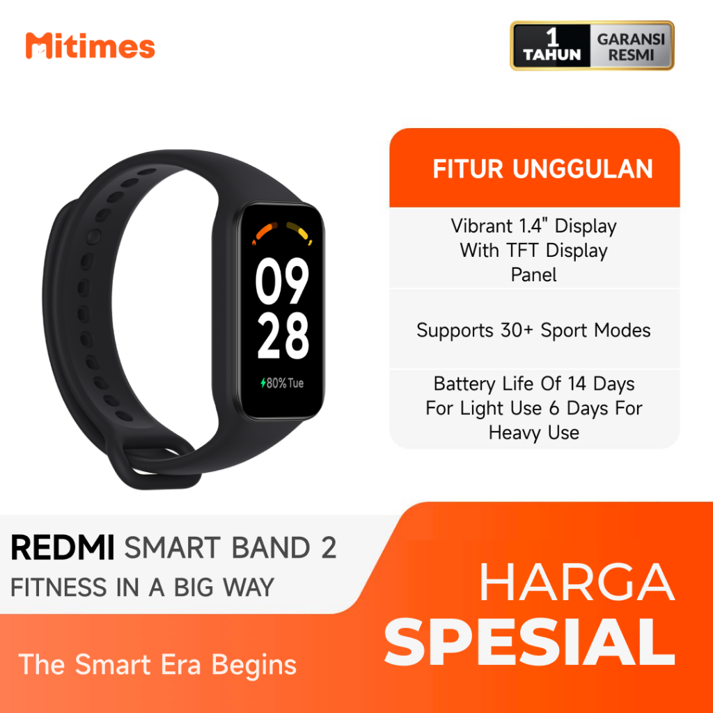 Jual Xiaomi Redmi Smart Band 2 Garansi Resmi | Shopee Indonesia