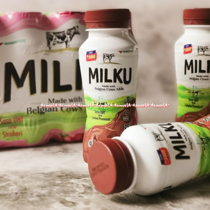 Jual Milku Made With Belgian Cow Susu Uht 200ml Susu Botol Rasa Coklat