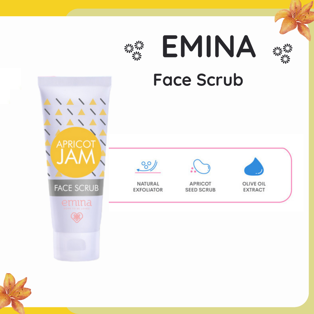 Jual Emina Apricot Jam Face Scrub 60 ml Scrub Eksfoliasi Wajah