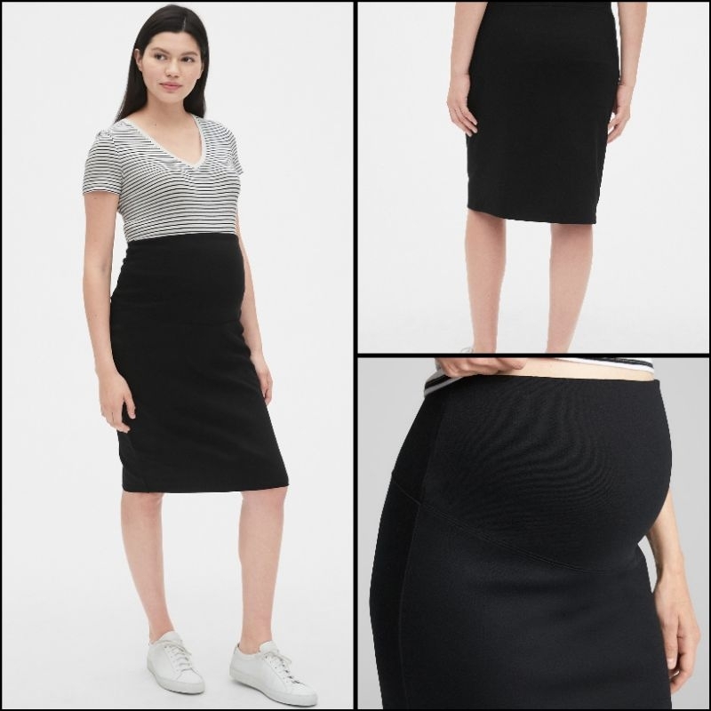Jual Rok Kerja Ibu Hamil Pensil GAP Original Maternity Pencil Skirt Full Panel Shopee Indonesia