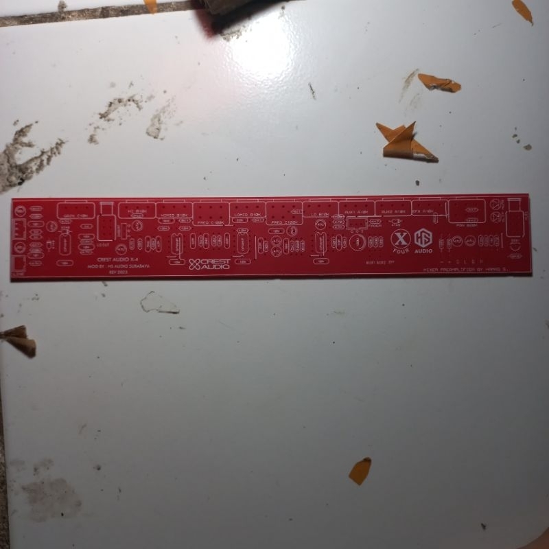 Jual PCB mixer cloning bu crest audio CA X4 build up 12 potensio PreAmp
