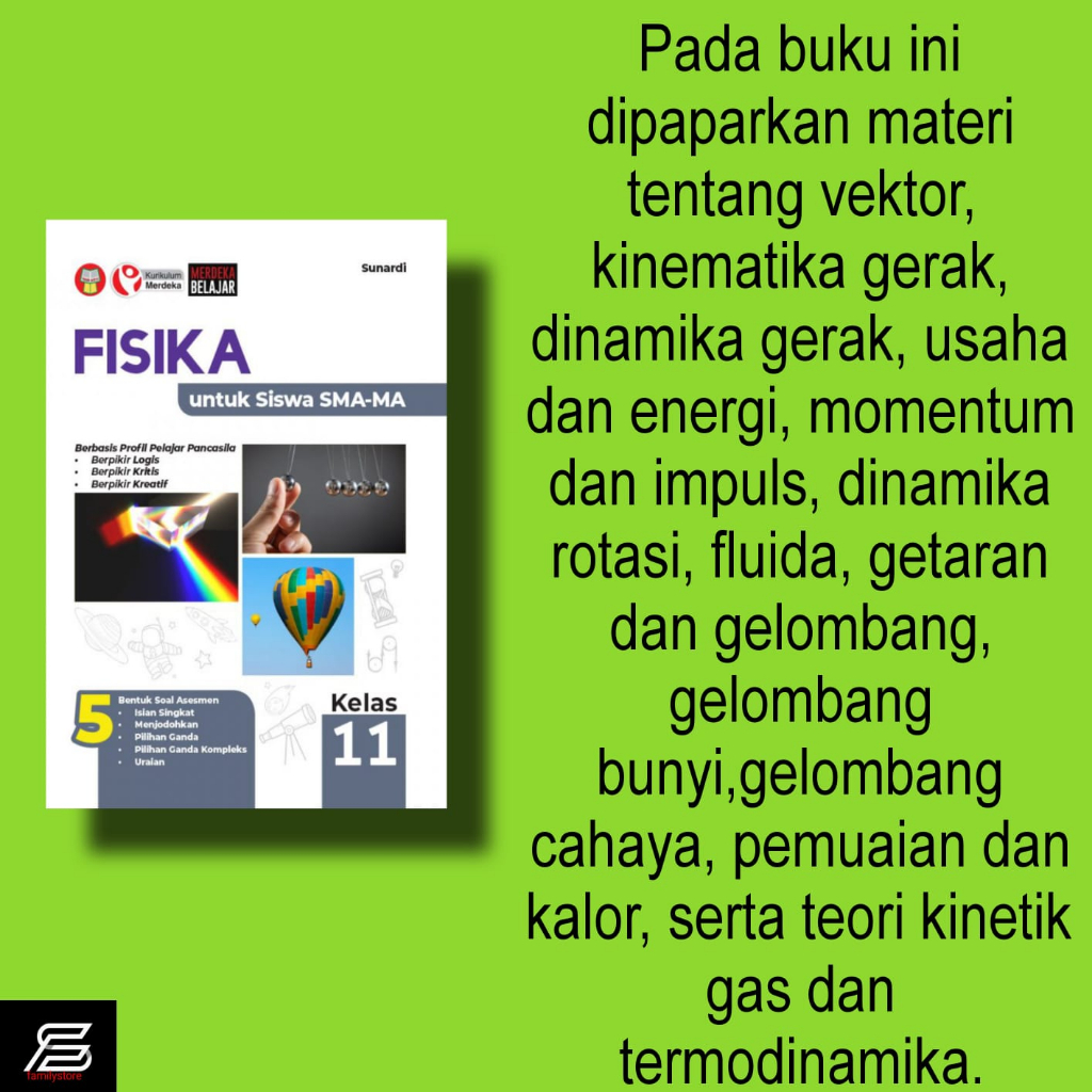 Jual BUKU FISIKA SMA-MA KELAS 11/XI KURIKULUM MERDEKA | Shopee Indonesia