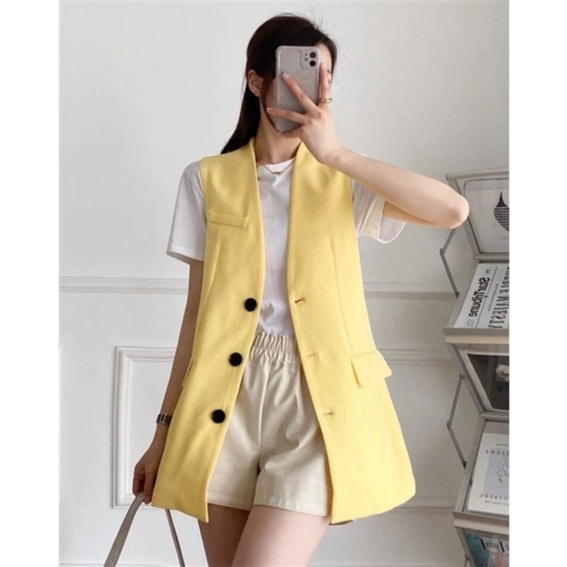 Jual Vest Rompi Wanita Stylish / Rompi Wanita / Atasan Wanita Kekinian ...