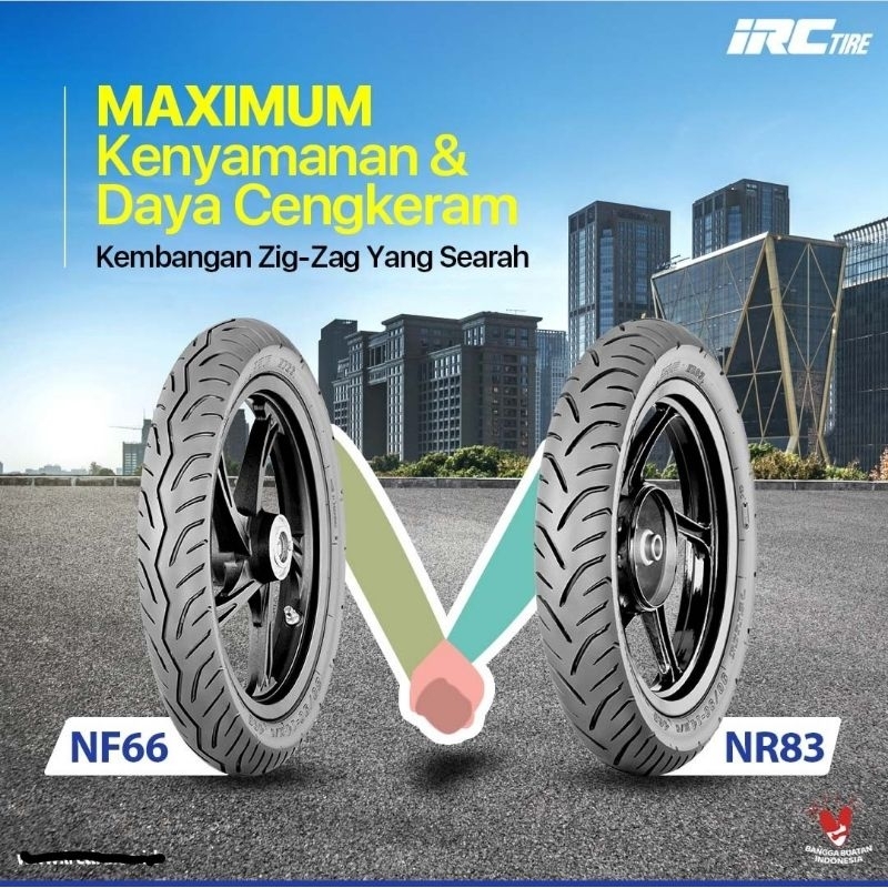 Jual IRC NF 66 & NR 83 TUBELESS BAN LUAR MOTOR MATIC DEPAN BELAKANG ...