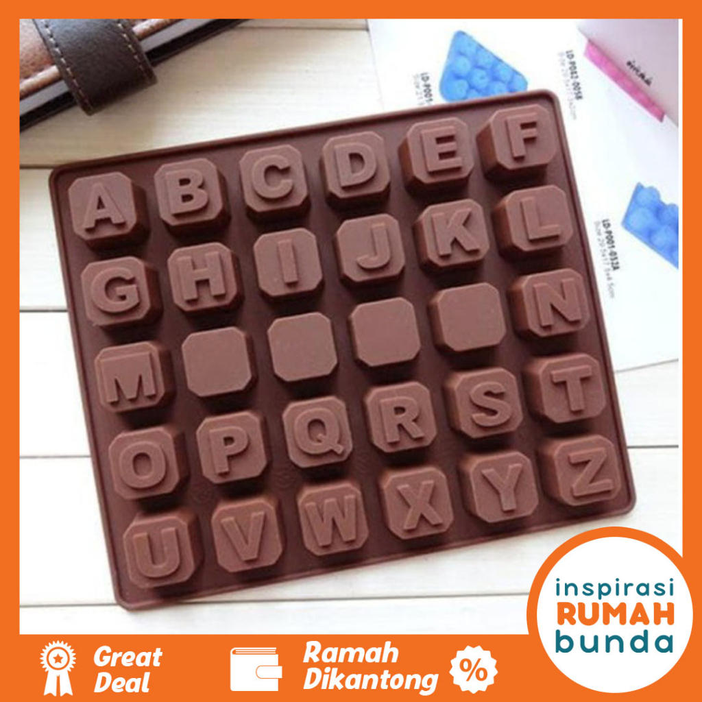 Jual Cetakan Silikon Abjad Huruf Pudding Coklat Es Jelly Silicone ...